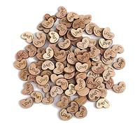 TSKDKIT Decorazione Cuori Legno, 500 Pezzi Cuore Dischi Legno fai da te, Decorativi Abbellimenti per Matrimonio Decorazione Tavola Natale Compleanno Battesimo San Valentino Tag Regalo