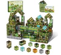 TSKER Blocchi Magnetici per Bambini - 130 Pezzi Cubi Magnetici per Bambini, Costruzioni Magnetiche Costruisci un Mondo Fantastico -Campo Militare, Ottimo Regalo per Bambini dai 3 Anni in su