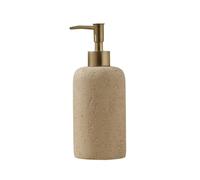 TSKIQQLQ, dispenser per sapone ricaricabile in pietra, flacone per shampoo liquido beige in travertino, dispenser per sapone per le mani in marmo per bagno e cucina, nuovi elementi essenziali per la
