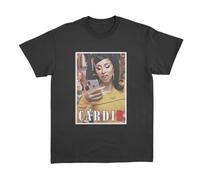 TSKKEFHH Cardi B Collage Men Unisex Style T shirtBlackXL