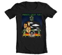 TSKKEFHH Invaders from Mars 1953 Sci Fi T Shirt Adult Regular Fit Cotton Graphic teeBlackL
