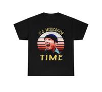 TSKKEFHH Randle McMurphy It's Medication Time T Shirt One Flew Over The Cuckoo's Nest TeeBlackS