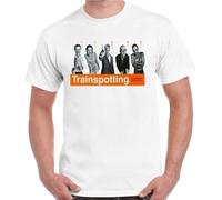 TSKKEFHH Trainspotting Cult 90s Movie Retro T ShirtWhiteXL