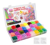 TSLBW Fasce da Telaio per Bracciale 2000+ Elastici Colorati in 32 Colori Elastici Twist con Clip a S per Braccialetti fai da te che Fanno Braccialetti Fatti a Mano kit Braccialetto dell'amicizia