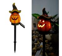 TSLBW Luci LED solari di Halloween Zucca Decorazione Giardino Luce Pali da Giardino Luci notturne per Prato Cortile Sentiero Patio Lampada Impermeabile (Zucca B)