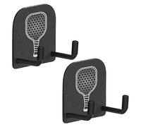 TSMORY 2 pezzi universals Pickleballs Paddle Holder Wall Mount Hanger Acciaio Inox Recinzione Ganci Racchette Da Tennis Clip Recinzione Gancio Racchette Da Tennis Clip