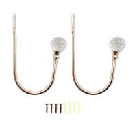 TSMORY 2Pcs U Forma di Cristallo Tieback Multifunzione Appendibile Gancio Da Parete Per Scuola Ufficio Finestra Della Parete Della Porta