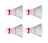 TSMORY 4Pcs Luminosamente Antivento Badminton Ball LED Illuminato Volani Illuminazione a LED Sport Badminton per Formazione Notturna Leggero Volani di Formazione LED