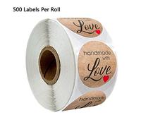TSMORY 500 pz/rotolo Handmade con amore cuore adesivi sigillo etichette scrapbooking Decor