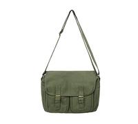 TSMORY Borse Moda Donna Tela Borse a Tracolla per Gioventù Casual Giapponese Grande Capacità Crossbody Bag, Verde, As shown in the figure