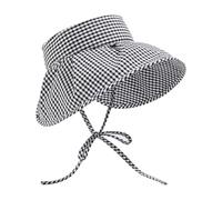 TSMORY Cappello a tesa larga regolabile per la stagione calda, design amichevole per coda di cavallo, traspirante, cappello da sole aperto, accessorio costiero per lo sport, ad asciugatura rapida