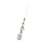 TSMORY Ciondolo per telefono a forma di coniglio, adorabile design in peluche, accessorio morbido per cellulare, ideale per donne e studenti