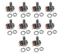 TSMORY Confezione da 10 piccoli potenziometri per chitarra, 18 mm, altezza 18 mm, per controllo del volume e del tono