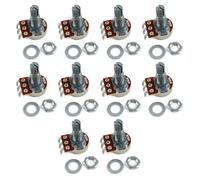 TSMORY Confezione da 10 piccoli potenziometri per chitarra, 18 mm, altezza 18 mm, per controllo del volume e del tono