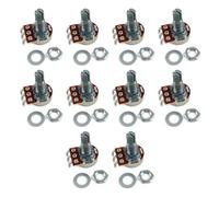 TSMORY Confezione da 10 piccoli potenziometri per chitarra, 18 mm, altezza 18 mm, per controllo del volume e del tono