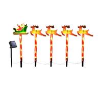 TSMORY Confezione da 6 luci decorative ad energia solare, adatte per Natale, Halloween e feste, per migliorare l'atmosfera dei festival, luci solari per le festività