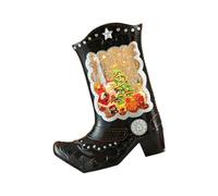 TSMORY Creativo Elder Albero Cervo Inciso Forma di stivale Luce Notturna Multifunzionale con Melodie Sistemi Musicali Forniture Per Feste LED Tacco Alto Boot Decors con Musica