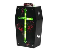TSMORY Il suono alla moda ha innescato la bara spaventosa del suono di Halloween innescato bara con le luci luminose del LED per l'evento di orrore