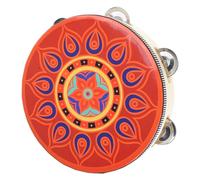 TSMORY Metal Bells - Tamburello a percussione manuale con impugnatura ergonomica da 20,3 cm, a fila singola, rotondo