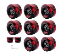 TSMORY Pattinaggio a doppia fila di pattini a rotelle di ricambio per skateboard quad con chiave a rotelle a doppia fila