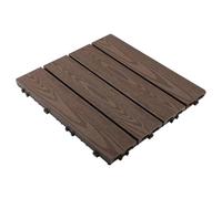 TSMORY Pavimentazione esterna resistente alle intemperie della piattaforma composita di durevolezza Concatena facile per i patii del giardino del balcone del legno realistico Decking dei grani