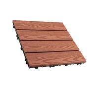 TSMORY Pavimentazione esterna resistente alle intemperie della piattaforma composita di durevolezza Concatena facile per i patii del giardino del balcone del legno realistico Decking dei grani