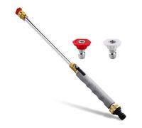 TSMORY Set di ugelli per tubi da giardino resistenti con 2 punte ad alta pressione per lavaggio auto, patio, attività di pulizia posteriore, ugello rondella strumento di collegamento rapido