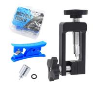 TSMORY Tagliatubi e strumento di inserimento universale per biciclette portatili per la riparazione di bici da strada, include custodia, include tagliatubo, rondella di inserimento per rondella