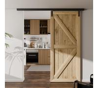 TSMST 201cm Scatola Rail Montaggio a Soffitto Binario per Porta Scorrevole Kit Lega di Alluminio, Liscio e Heavy Duty per Porta Singola