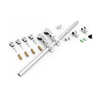 TSMST 4FT-8FT Kit hardware della porta dell'hardware del fienile scorrevole dell'acciaio inossidabile 122cm-240cm Traccia industriale ferroviario T/y l Rullo Liscio, silenzioso(L Roller,5.5FT 168cm)