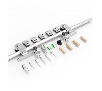 TSMST 4FT-8FT Kit hardware della porta dell'hardware del fienile scorrevole dell'acciaio inossidabile 122cm-240cm Traccia industriale ferroviario T/y l Rullo, Scivolamento regolare