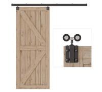 TSMST Kit hardware per porta scorrevole in lega di alluminio, 6FT/183 cm, set completo per porte scorrevoli lisce e resistenti per porta singola