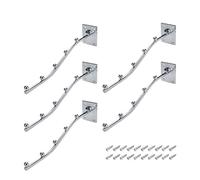Tsnamay Appendiabiti a cascata ondulato per montaggio a parete 5 perline gancio per display per indumenti con viti, 5 pezzi