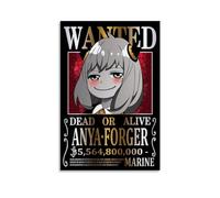 TSNKNP Anime Spy Family Anya Fogg Wanted, poster decorativo da parete, per soggiorno, camera da letto, decorazione da parete, decorazione moderna per camera familiare, 30 x 45 cm