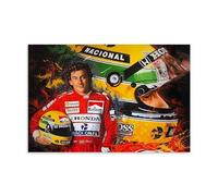 TSNKNP Ayrton Senna Fan Art, poster decorativo da parete, per soggiorno, camera da letto, decorazione moderna per camera da letto, 30 x 45 cm