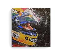 TSNKNP Ayrton Senna Poster decorativo da parete, per soggiorno, camera da letto, decorazione moderna per camera da letto, 50 x 50 cm