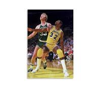 TSNKNP Larry Bird Vs. Magic Johnson, poster decorativo da parete, per soggiorno, camera da letto, decorazione moderna per la camera da letto, 30 x 45 cm