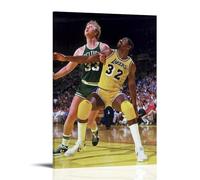TSNKNP Larry Bird Vs. Magic Johnson, poster decorativo da parete, per soggiorno, camera da letto, decorazione moderna per camera da letto, 20 x 30 cm