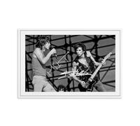 TSNKNP MICK JAGGER & KEITH RICHARDS SIGNED Poster decorativo su tela, per soggiorno, camera da letto, pittura da parete, decorazione moderna per camera familiare, 30 x 45 cm