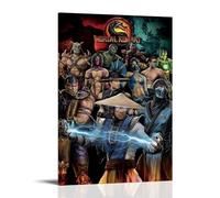 TSNKNP Mortal Kombat Cartoon Fan Art, poster decorativo da parete, per soggiorno, camera da letto, decorazione moderna per camera da letto, 40 x 60 cm
