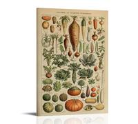 TSNKNP Poster vintage Larousse Vegetables, decorazione da parete, per soggiorno, camera da letto, decorazione moderna per camera da letto, 30 x 45 cm