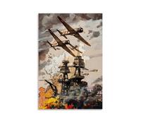 TSNKNP Remembering The 1941 Pearl Harbor Attack - Poster decorativo da parete, per soggiorno, camera da letto, decorazione moderna per la camera da letto, 60 x 90 cm