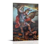 TSNKNP Saint Michael The Archangel - Poster vintage decorativo da parete, per soggiorno, camera da letto, decorazione moderna per camera da letto, 30 x 45 cm