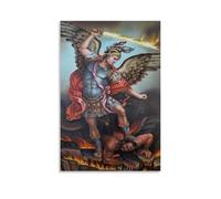 TSNKNP Saint Michael The Archangel, poster vintage decorativo da parete, per soggiorno, camera da letto, decorazione moderna per camera da letto, 40 x 60 cm