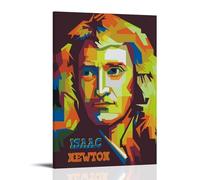 TSNKNP Sir Isaac Newton Pop Fan Art, poster decorativo da parete, per soggiorno, camera da letto, decorazione moderna per la camera da letto, 30 x 45 cm
