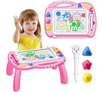 Tsokize Giocattoli Bambina 1 2 3 Anni, Lavagna Magnetica Giochi Bambina 2 3 Anni Lavagna Magica Giochi Bambini 2-4 Anno Lavagnetta Cancellabile Bambini Regali Natale Regalo 2 3 Anni, rosa, 33*24cm