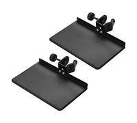 TsoLay 2 x Supporto universale per microfoni, vassoio metallico a morsetto con morsetto