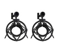TsoLay 2X Universale 3KG Ricarica Invivable Mic Microfono Fissaggio di Shock Pinza Supporto Supporto Radio Studio Suono Supporto di Registrazione Nero Professionale