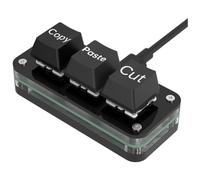 TsoLay 3 macro programmazione mini tastiera per Photoshop Gaming Hotswap programmazione tastiera copia incolla macropad facile da installare facile da usare nero tipo A
