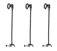 TsoLay 3 x Supporto per microfono a collo di cigno flessibile con morsetto da scrivania per studio di radiodiffusione
